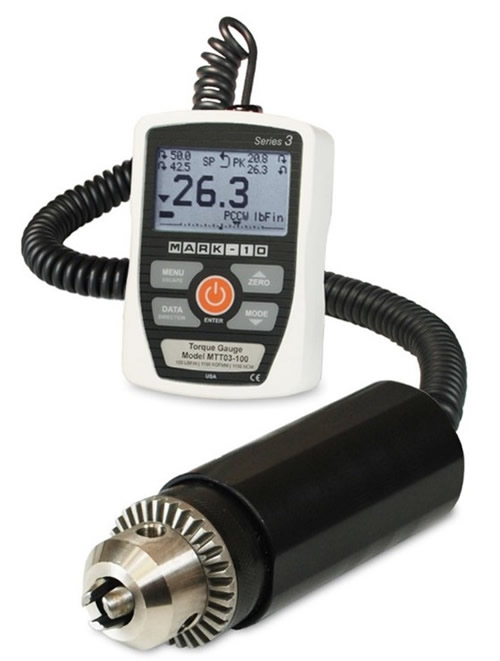 Dynamomètre/Couplemètre numérique série TT03 pour la mesure de serrage ou de desserrage sur flacons ou pots