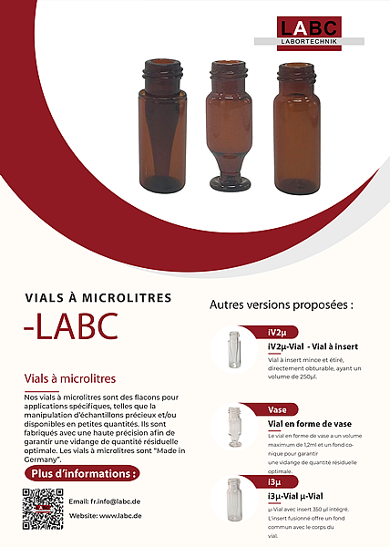 VMAX-vials - flacons d'échantillons avec vidange résiduelle optimisée